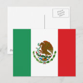 Vlag van Mexico Briefkaart (Voorkant / Achterkant)