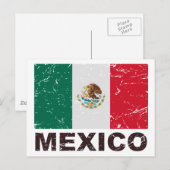  vlag van Mexico Briefkaart (Voorkant / Achterkant)