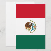 Vlag van Mexico Briefpapier (Voorkant / Achterkant)