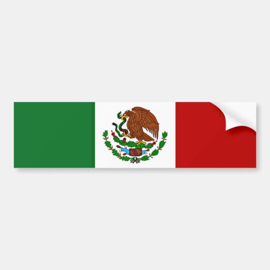 Vlag van Mexico Bumpersticker (Voorkant)