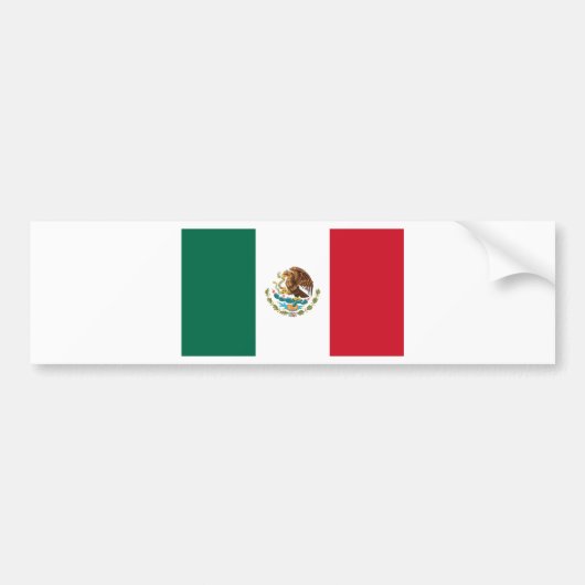 Vlag van Mexico Bumpersticker (Voorkant)
