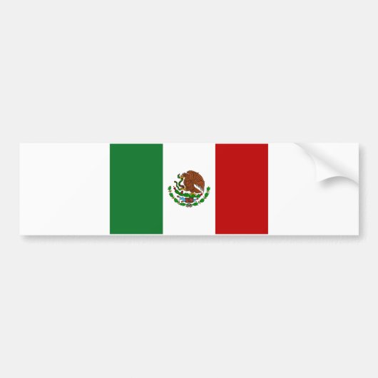 Vlag van Mexico Bumpersticker (Voorkant)