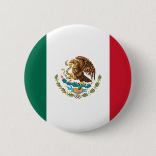Vlag van Mexico-Button Ronde Button 5,7 Cm