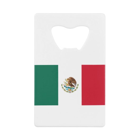 Vlag van Mexico Creditkaart Flessenopener (Voorkant)