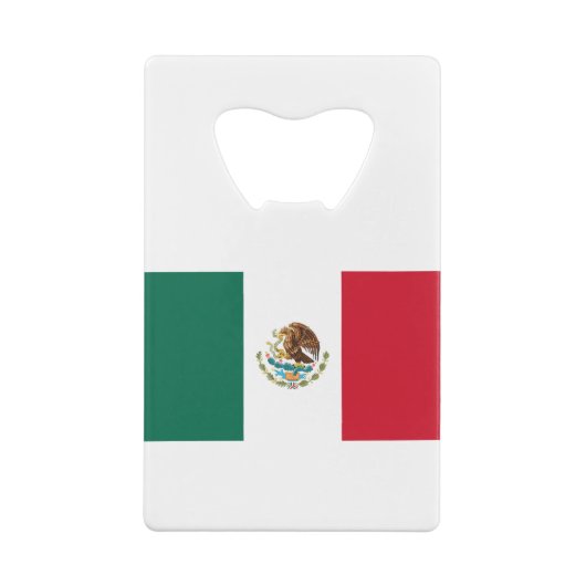 Vlag van Mexico Creditkaart Flessenopener (Achterkant)