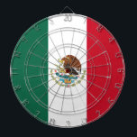 Vlag van Mexico Dartbord<br><div class="desc">Vlag van Mexico met drie kleuren: La Patria es Primero</div>