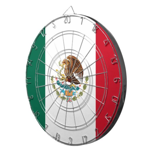 Vlag van Mexico Dartbord (Voorkant Rechts)