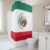 Vlag van Mexico Douchegordijn (In situ)