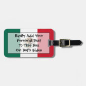 Vlag van Mexico Easy ID Personal Bagagelabel (Voorkant horizontaal)