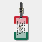 Vlag van Mexico Easy ID Personal Bagagelabel (Voorkant verticaal)