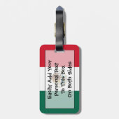 Vlag van Mexico Easy ID Personal Bagagelabel (Achterkant verticaal)