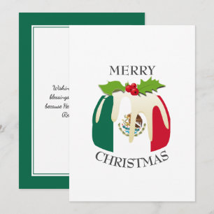 VLAG VAN MEXICO Feestelijke pruimenpudding Ker Feestdagenkaart