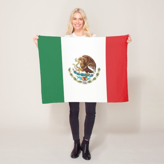 Vlag van Mexico Fleece Deken (In situ)