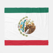 Vlag van Mexico Fleece Deken (Voorkant (Horizontaal))