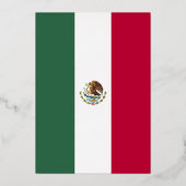 Vlag van Mexico Folie Uitnodiging (Voorkant)