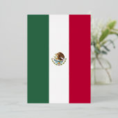Vlag van Mexico Folie Uitnodiging (Staand Voorkant)