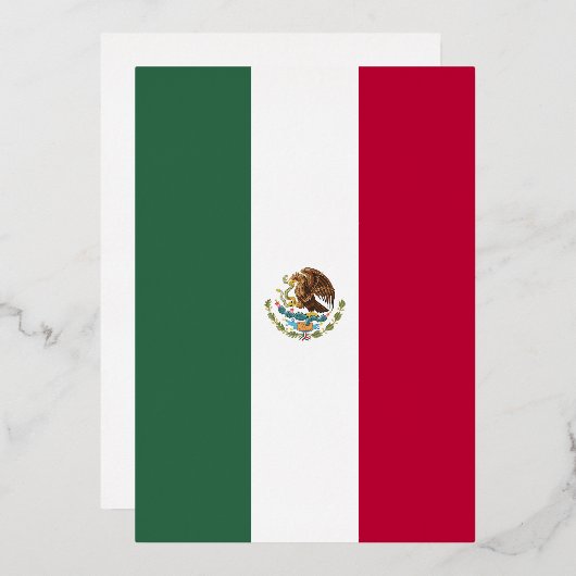 Vlag van Mexico Folie Uitnodiging (Voorkant / Achterkant)