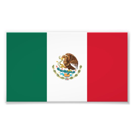 Vlag van Mexico Foto Afdruk (Voorkant)