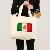 Vlag van Mexico gestileerd Grote Tote Bag (Voorkant (product))