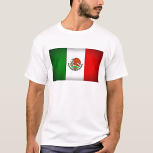 Vlag van Mexico gestileerd T-shirt