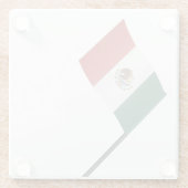 Vlag van Mexico Glazen Onderzetter (Achterkant)
