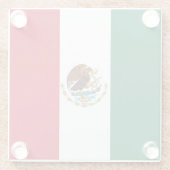 Vlag van Mexico Glazen Onderzetter (Achterkant)