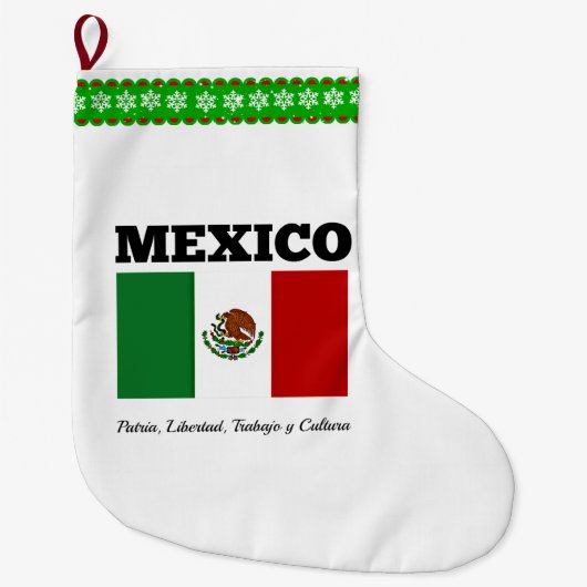 Vlag van Mexico Grote Kerstsok (Voorkant)