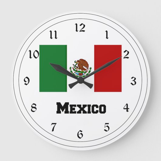 Vlag van Mexico Grote Klok (Voorkant)
