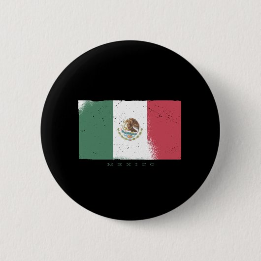 Vlag van Mexico Grunge Stijl Ronde Button 5,7 Cm (Voorkant)