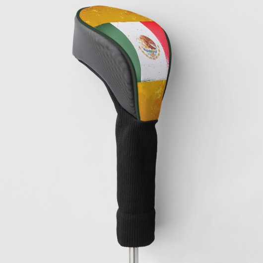 Vlag van Mexico Grunge Style Golfheadcover (Schuin)