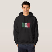 Vlag van Mexico Grunge Style Hoodie (Voorkant volledig)