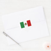 Vlag van Mexico Hart Sticker (Envelop)