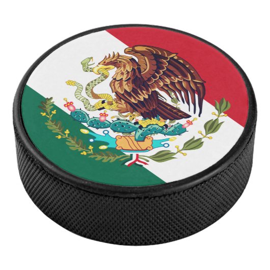 Vlag van Mexico Hockey Puck (3/4)