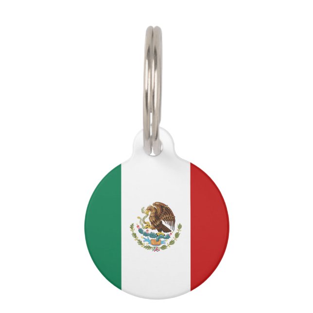 Vlag van Mexico Huisdierpenning (Achterkant)