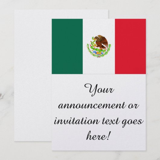 Vlag van Mexico Kaart (Voorkant / Achterkant)