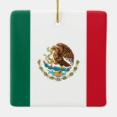 Vlag van Mexico Keramisch Ornament (Achterkant)