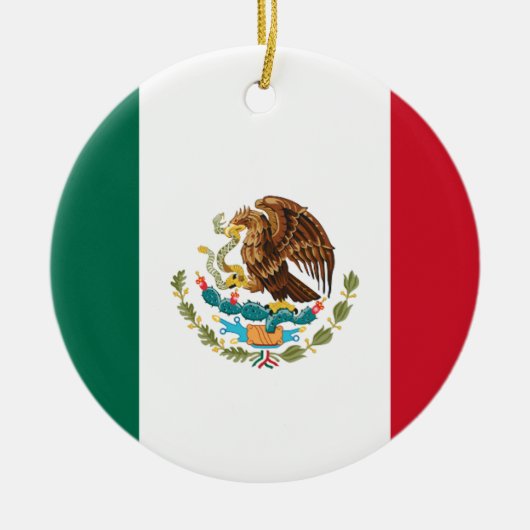 Vlag van Mexico Keramisch Ornament (Voorkant)