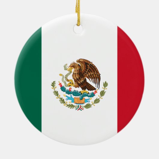 Vlag van Mexico Keramisch Ornament (Achterkant)