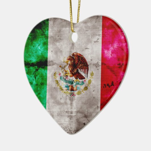 vlag van Mexico Keramisch Ornament (Links)