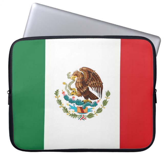 Vlag van Mexico Laptop Sleeve (Voorkant)