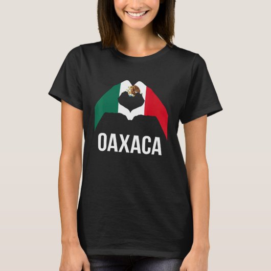 Vlag van Mexico Liefde Oaxaca Mexico Vakantie T-shirt (Voorkant)