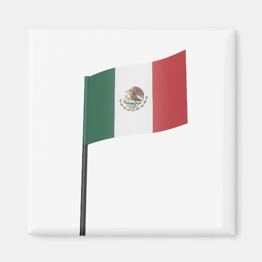 Vlag van Mexico Magneet (Voorkant)