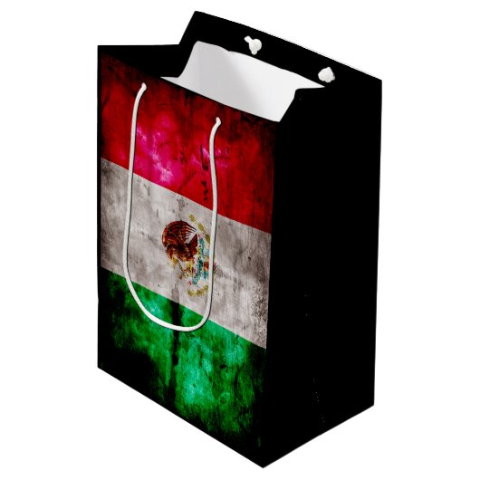  vlag van Mexico Medium Cadeauzakje (Voorkant Gekanteld)