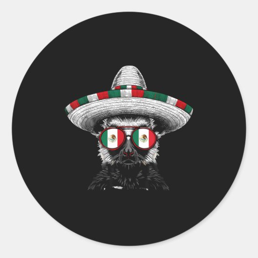Vlag van Mexico Mexicaanse trots Mexicaanse wortel Ronde Sticker (Voorkant)