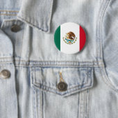 Vlag van Mexico - Mexicaanse vlag - Bandera de Méx Ronde Button 5,7 Cm (In situ)