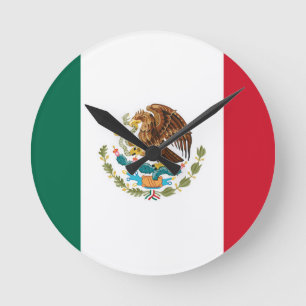 Vlag van Mexico - Mexicaanse vlag - Bandera de Méx Ronde Klok