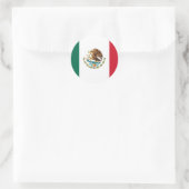 Vlag van Mexico - Mexicaanse vlag - Bandera de Méx Ronde Sticker (Tas)