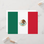 Vlag van Mexico (Mexico) Kaart (Voorkant / Achterkant in situ)