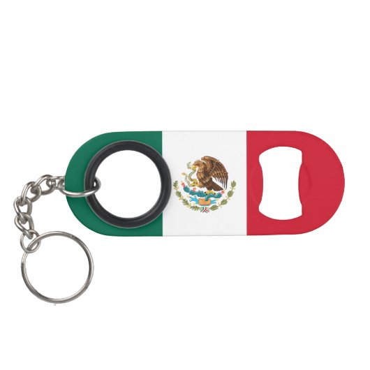 Vlag van Mexico Mini Flessenopener (Achterkant Horizontaal)