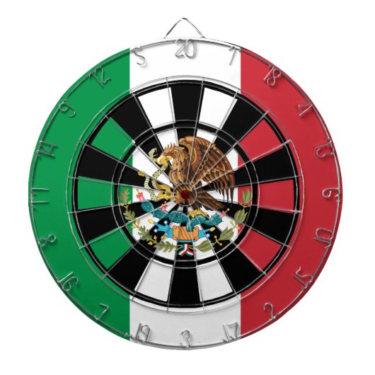 Vlag van Mexico Multi Ring Art Dartbord (Voorkant)